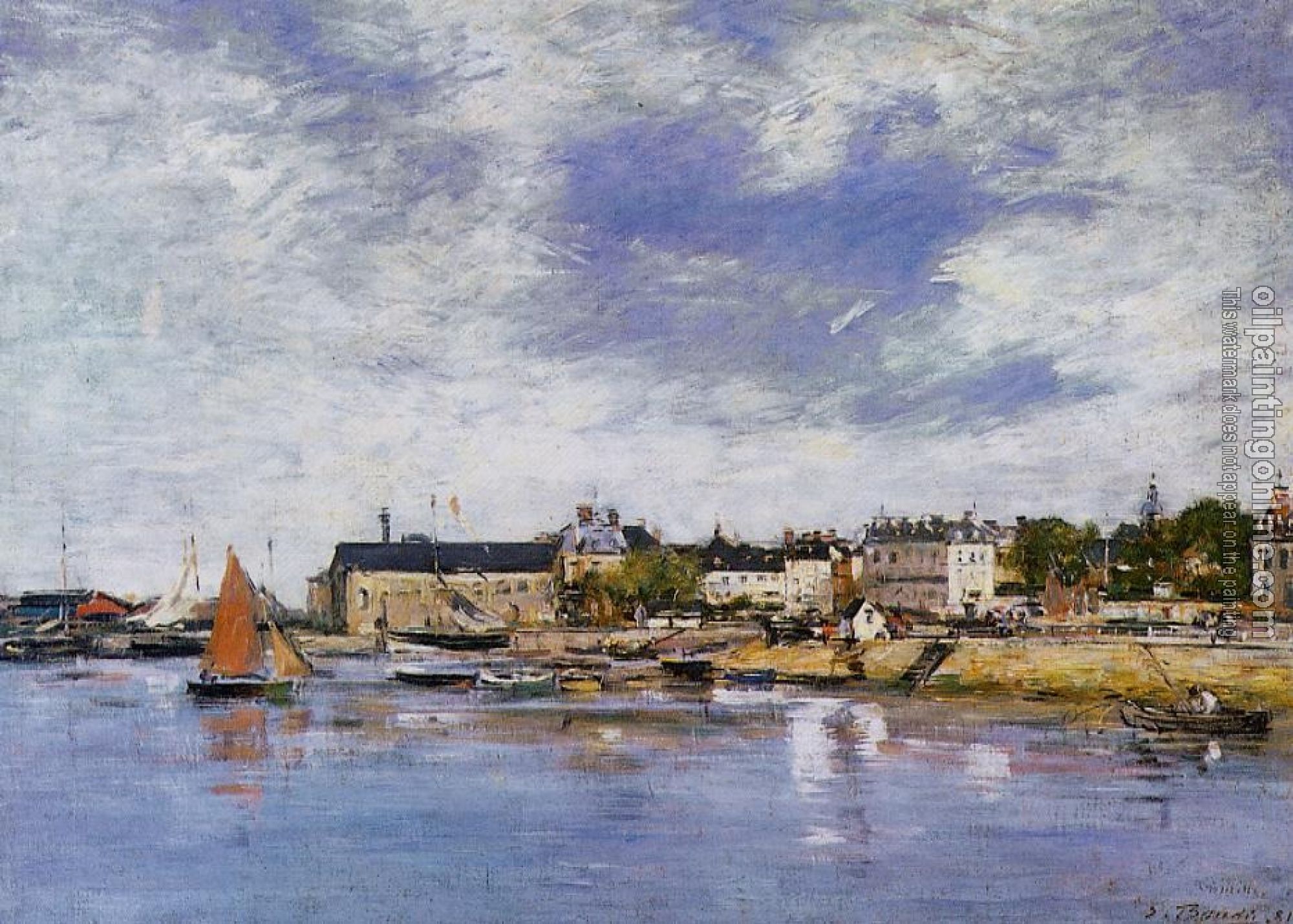 Boudin, Eugene - Trouville, the Port